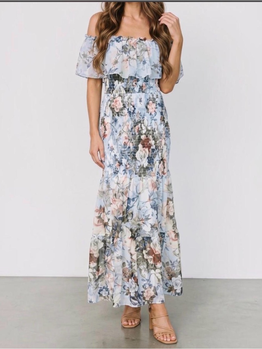 Baltic Born Floral Amalfi Smocked Ruffled Dress
